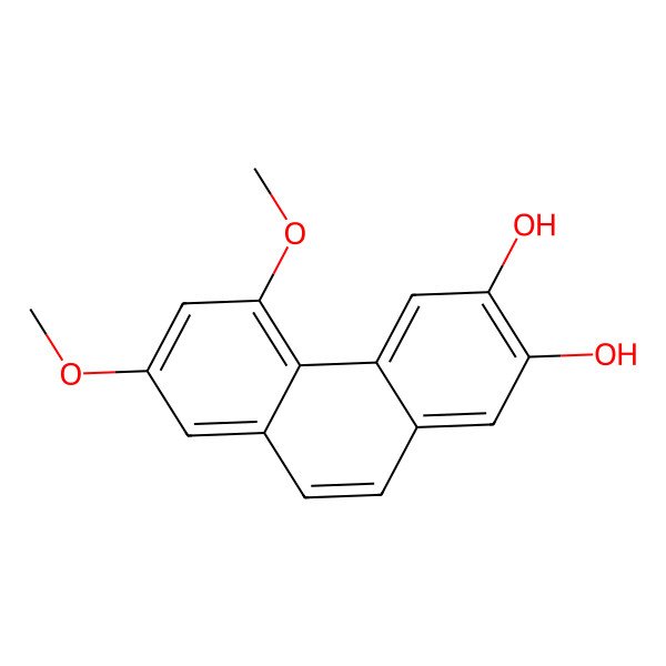 2D Structure of 5,7-Dimethoxyphenanthrene-2,3-diol 2D Structure of 5,7-Dimethoxyphenanthrene-2,3-diol