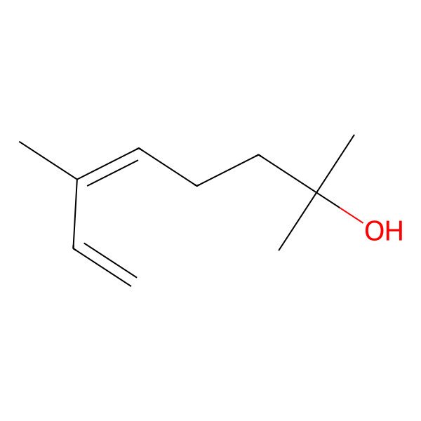 2D Structure of 5,7-Octadien-2-ol, 2,6-dimethyl-, (Z)-