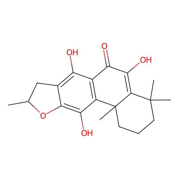 2D Structure of 5,7,11-trihydroxy-4,4,9,11b-tetramethyl-2,3,8,9-tetrahydro-1H-naphtho[2,1-f][1]benzofuran-6-one