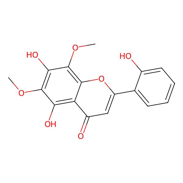 2D Structure of 5,7,2'-Trihydroxy-6,8-dimethoxyflavone