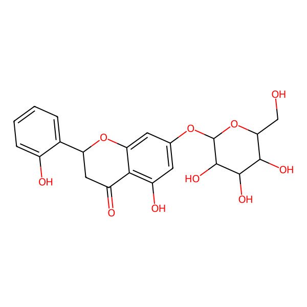 2D Structure of 5,7,2'-Trihydroxyflavanone 7-glucoside