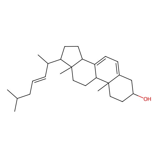 2D Structure of 5,7,22-Cholestatrien-3beta-ol