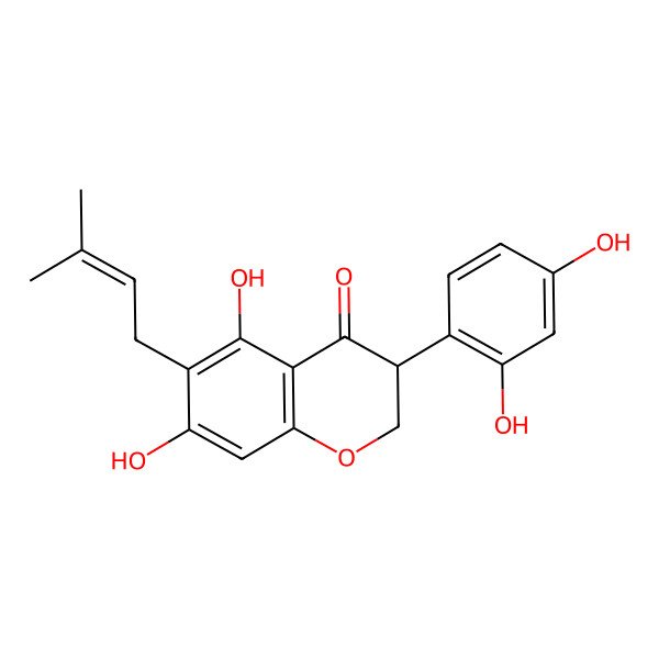 2D Structure of 5,7,2',4'-Tetrahydroxy-6-prenylisoflavanone