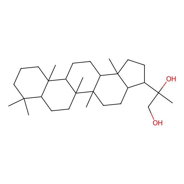 2D Structure of 2-(5a,5b,8,8,11a,13b-Hexamethyl-1,2,3,3a,4,5,6,7,7a,9,10,11,11b,12,13,13a-hexadecahydrocyclopenta[a]chrysen-3-yl)propane-1,2-diol