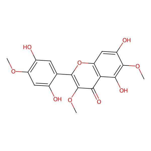 2D Structure of 5,7,2',5'-Tetrahydroxy-3,6,4'-trimethoxyflavone