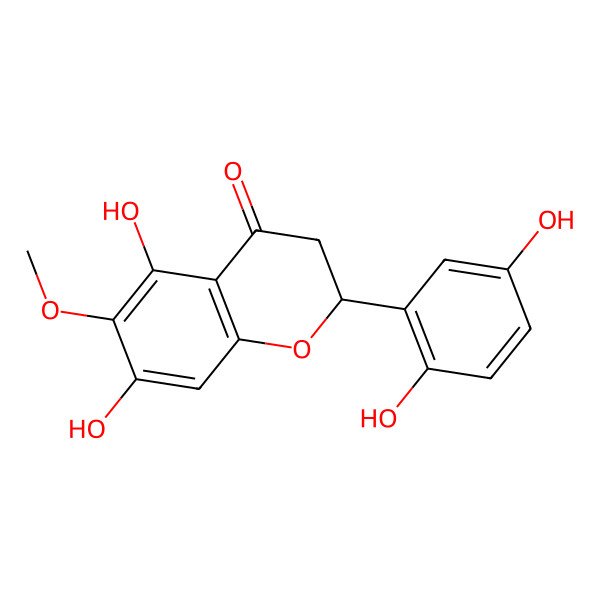 2D Structure of 5,7,2',5'-Tetrahydroxy-6-methoxyflavanone
