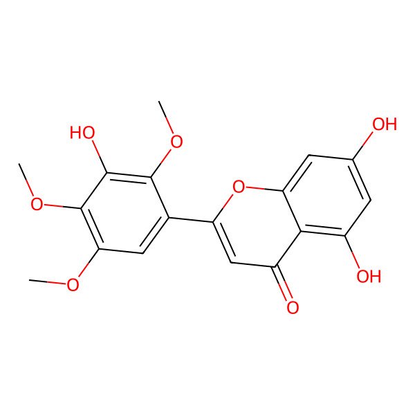 2D Structure of 5,7,3'-Trihydroxy-2',4',5'-trimethoxyflavone 2D Structure of 5,7,3'-Trihydroxy-2',4',5'-trimethoxyflavone