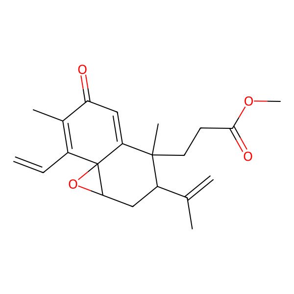 2D Structure of methyl 3-(8-ethenyl-4,7-dimethyl-6-oxo-3-prop-1-en-2-yl-2,3-dihydro-1aH-naphtho[4,4a-b]oxiren-4-yl)propanoate