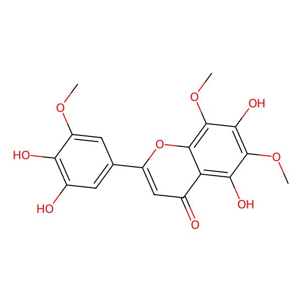 2D Structure of 5,7,3',4'-Tetrahydroxy-6,8,5'-trimethoxyflavone 2D Structure of 5,7,3',4'-Tetrahydroxy-6,8,5'-trimethoxyflavone