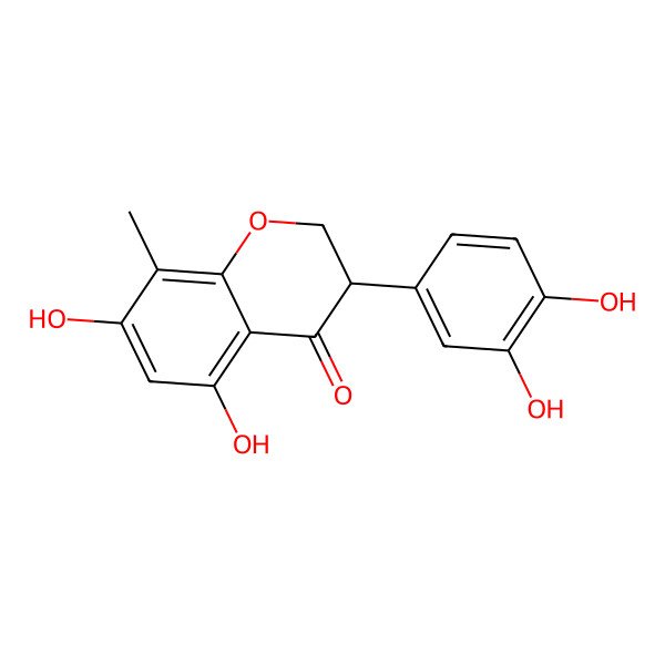 2D Structure of 5,7,3',4'-Tetrahydroxy-8-methylisoflavan