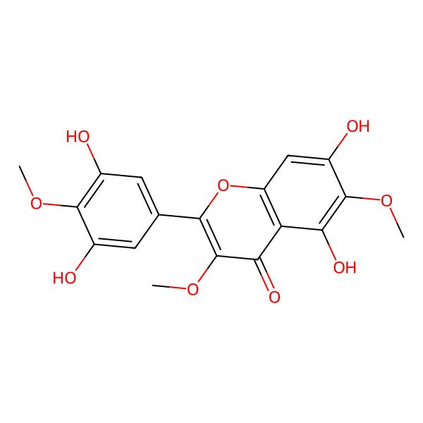 2D Structure of 5,7,3',5'-Tetrahydroxy-3,6,4'-trimethoxyflavone