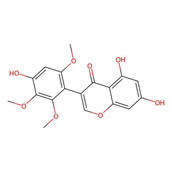 2D Structure of 5,7,4'-Trihydroxy-2',3',6'-trimethoxyisoflavone