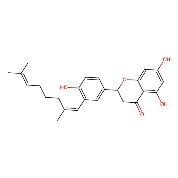 2D Structure of 5,7,4'-Trihydroxy-3'-geranylflavanone