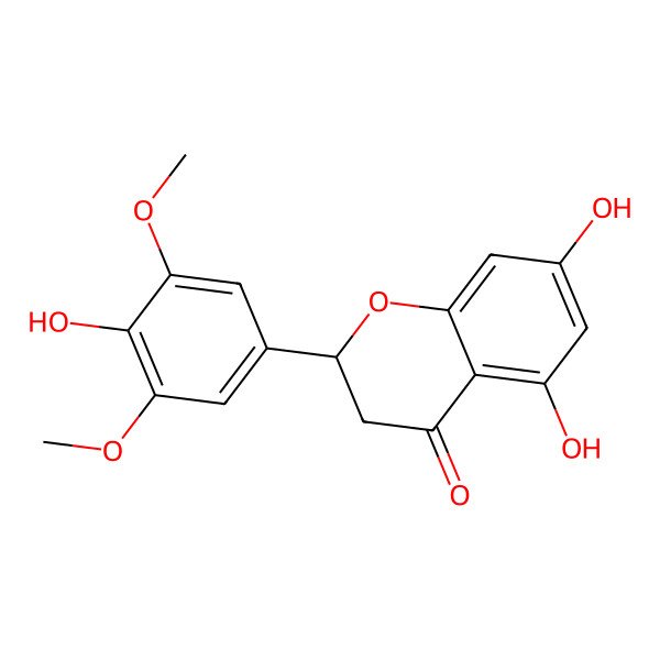 2D Structure of 5,7,4'-Trihydroxy-3',5'-dimethoxyflavanone