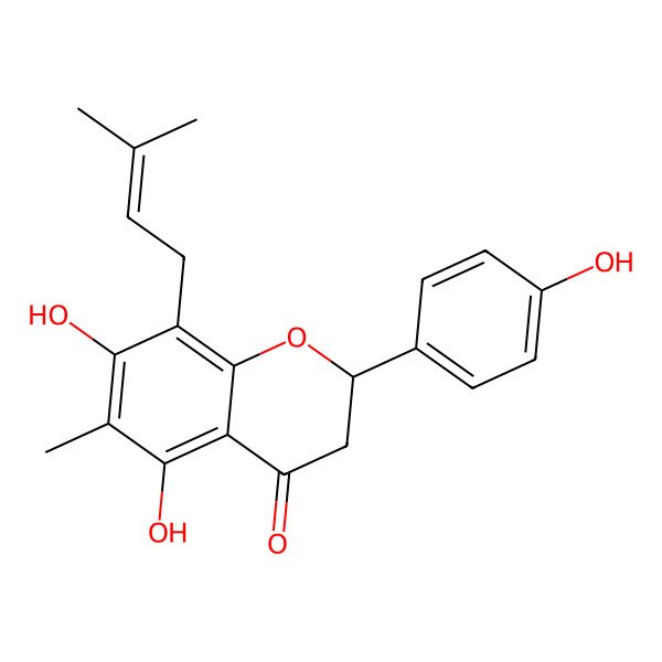 2D Structure of 5,7,4'-Trihydroxy-6-methyl-8-prenylflavanone