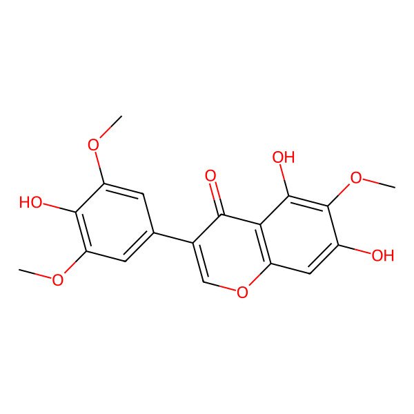 2D Structure of 5,7,4'-Trihydroxy-6,3',5'-trimethoxy-isoflavone