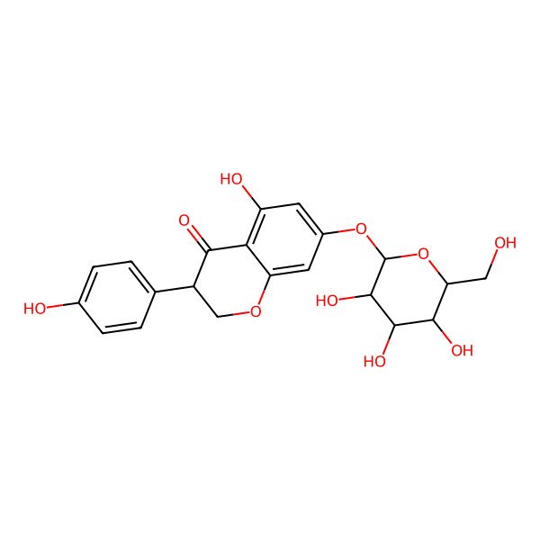 2D Structure of 5,7,4'-Trihydroxyisoflavanone 7-O-glucoside 2D Structure of 5,7,4'-Trihydroxyisoflavanone 7-O-glucoside