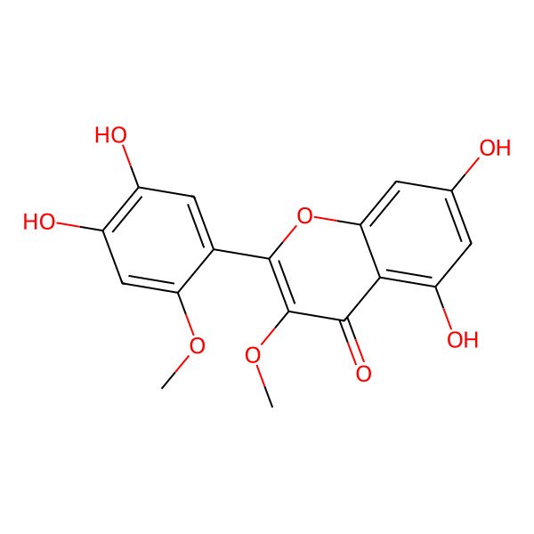 2D Structure of 5,7,4',5'-Tetrahydroxy-3,2'-dimethoxyflavone