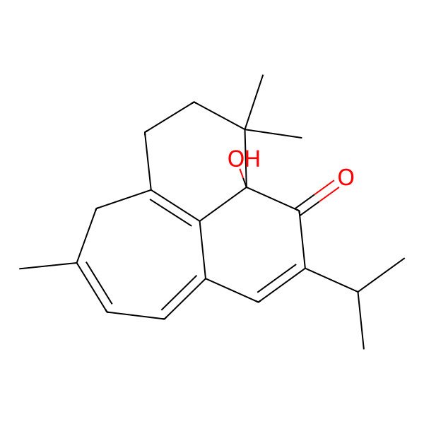 2D Structure of (5S)-5-hydroxy-6,6,11-trimethyl-3-propan-2-yltricyclo[7.4.1.05,14]tetradeca-1(13),2,9(14),11-tetraen-4-one