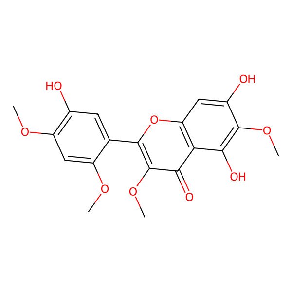 2D Structure of 5,7,5'-Trihydroxy-3,6,2',4'-tetramethoxyflavone
