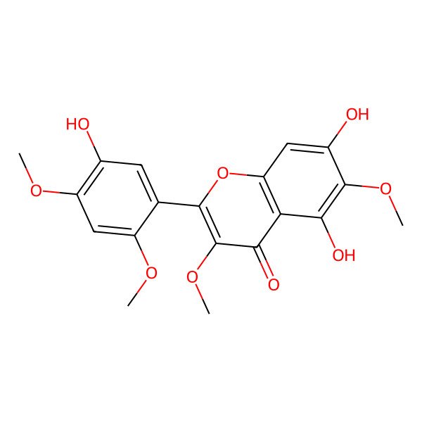 2D Structure of 5,7,5'-Trihydroxy-3,6,2',4'-tetramethoxyflavone 2D Structure of 5,7,5'-Trihydroxy-3,6,2',4'-tetramethoxyflavone