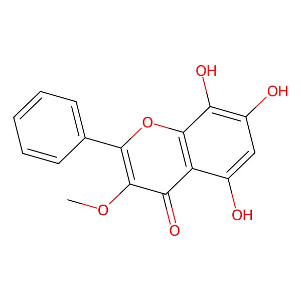 2D Structure of 5,7,8-Trihydroxy-3-methoxyflavone 2D Structure of 5,7,8-Trihydroxy-3-methoxyflavone