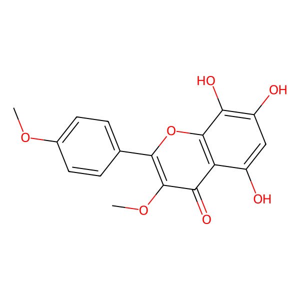 2D Structure of 5,7,8-Trihydroxy-3,4'-dimethoxyflavone