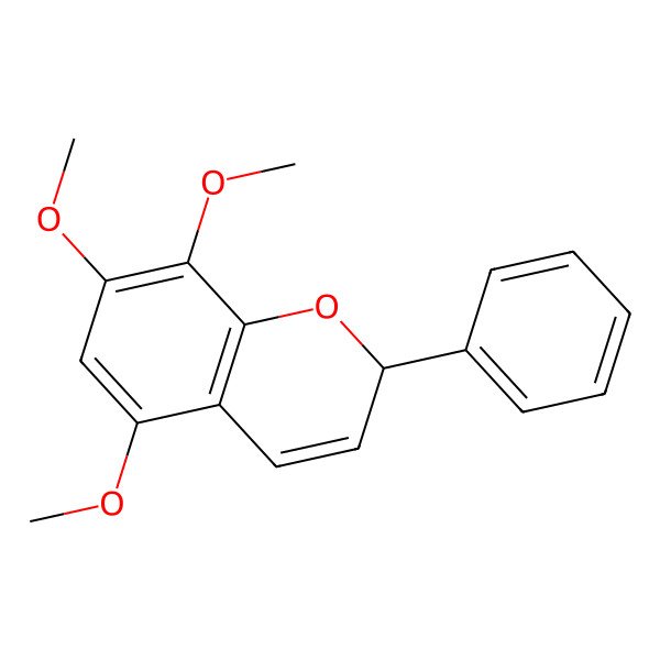 2D Structure of 5,7,8-trimethoxy-2-phenyl-2H-chromene