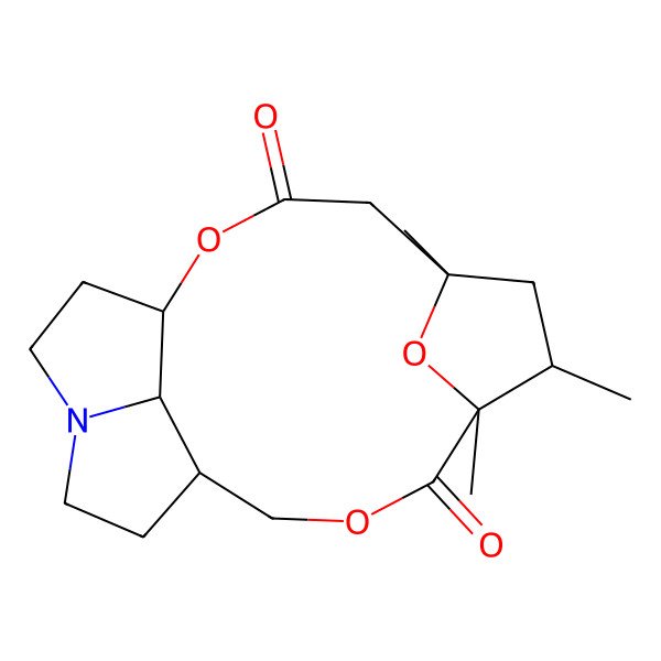 2D Structure of 5,7,8-Trimethyl-2,10,19-trioxa-15-azatetracyclo[10.5.1.15,8.015,18]nonadecane-3,9-dione