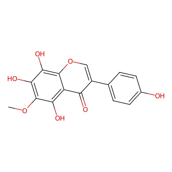2D Structure of 5,7,8,4'-Tetrahydroxy-6-methoxy isoflavone 2D Structure of 5,7,8,4'-Tetrahydroxy-6-methoxy isoflavone