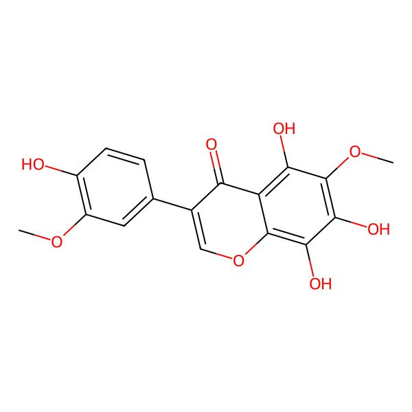 2D Structure of 5,7,8,4'-Tetrahydroxy-6,3'-dimethoxy isoflavone