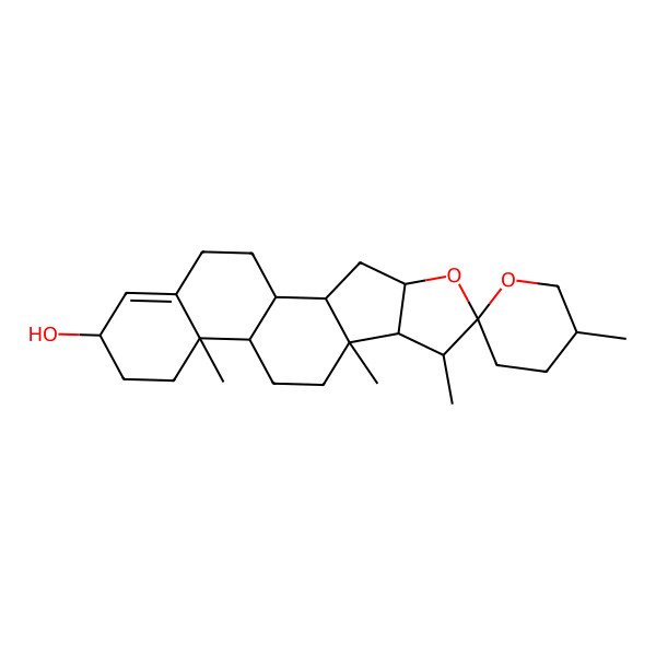 2D Structure of 5',7,9,13-Tetramethylspiro[5-oxapentacyclo[10.8.0.02,9.04,8.013,18]icos-17-ene-6,2'-oxane]-16-ol