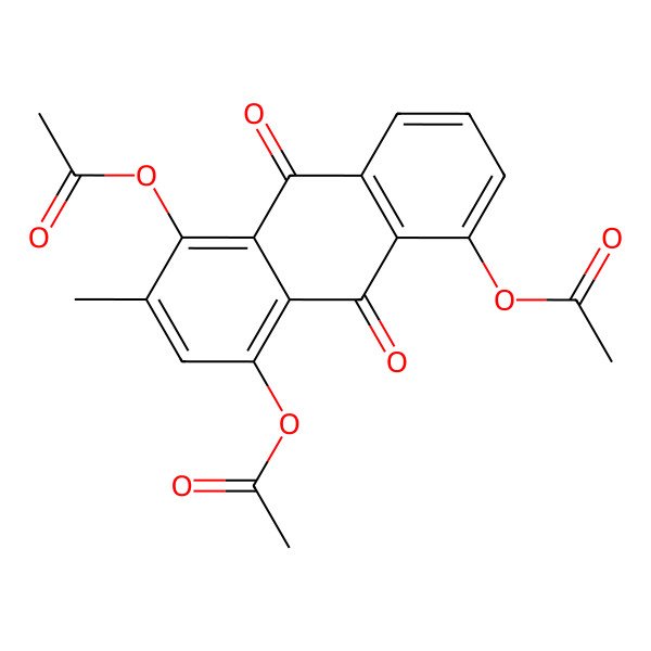 2D Structure of (5,8-Diacetyloxy-6-methyl-9,10-dioxoanthracen-1-yl) acetate