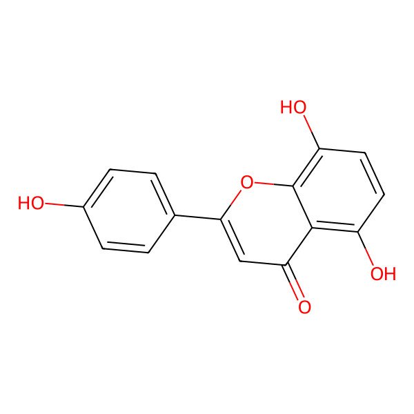 2D Structure of 5,8-Dihydroxy-2-(4-hydroxyphenyl)chromen-4-one