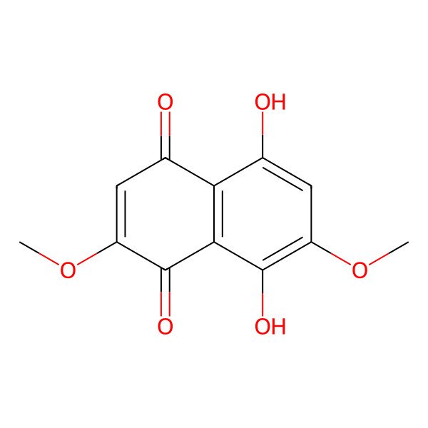 2D Structure of 5,8-Dihydroxy-2,7-dimethoxy-1,4-naphthoquinone
