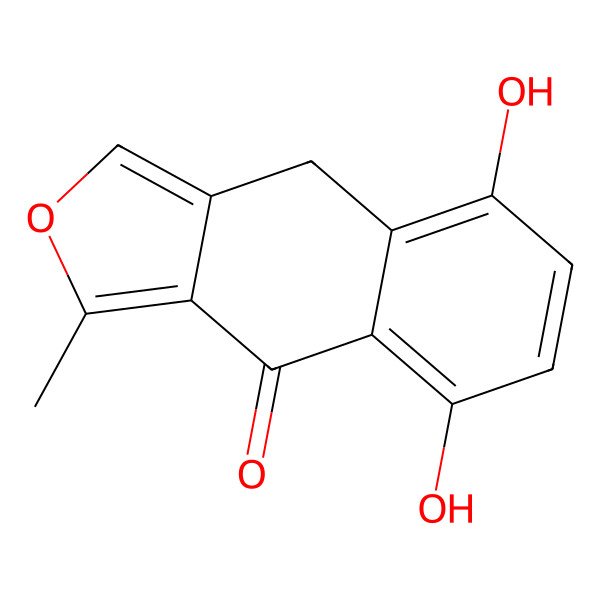 2D Structure of 5,8-dihydroxy-3-methyl-4-(9H)-naphtho(2,3-c)furanone