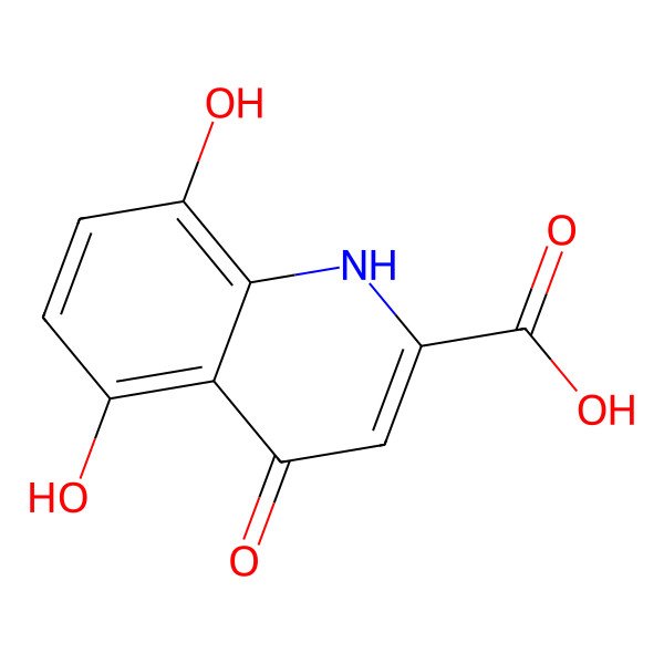 2D Structure of 5,8-dihydroxy-4-oxo-1H-quinoline-2-carboxylic acid