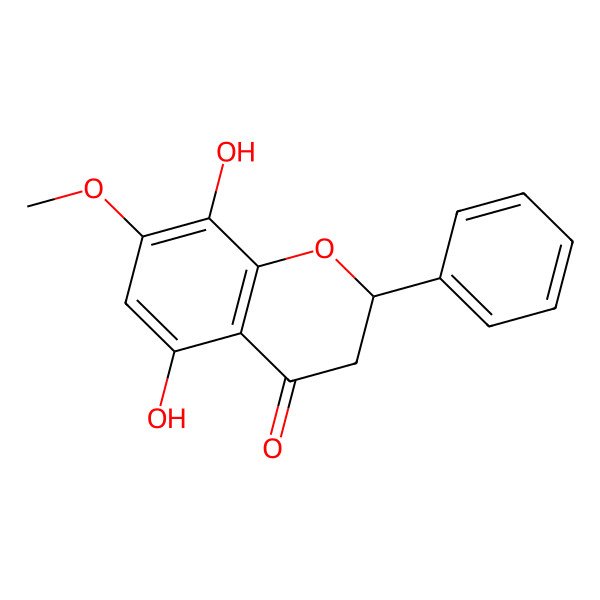 2D Structure of 5,8-Dihydroxy-7-methoxyflavanone