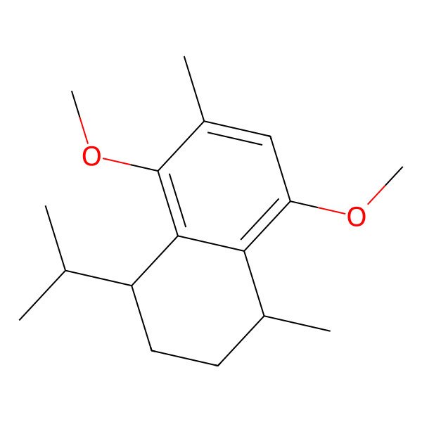 2D Structure of 5,8-Dimethoxy-1,6-dimethyl-4-propan-2-yl-1,2,3,4-tetrahydronaphthalene