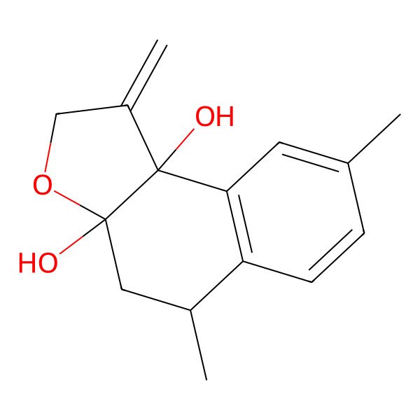 2D Structure of 5,8-Dimethyl-1-methylidene-4,5-dihydrobenzo[e][1]benzofuran-3a,9b-diol