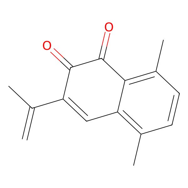 2D Structure of 5,8-Dimethyl-3-prop-1-en-2-ylnaphthalene-1,2-dione 2D Structure of 5,8-Dimethyl-3-prop-1-en-2-ylnaphthalene-1,2-dione