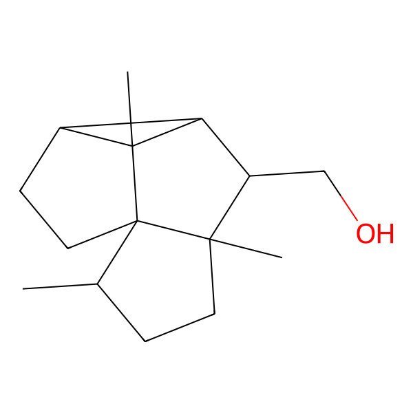 2D Structure of (5,8,11-Trimethyl-7-tetracyclo[6.3.0.01,5.04,6]undecanyl)methanol