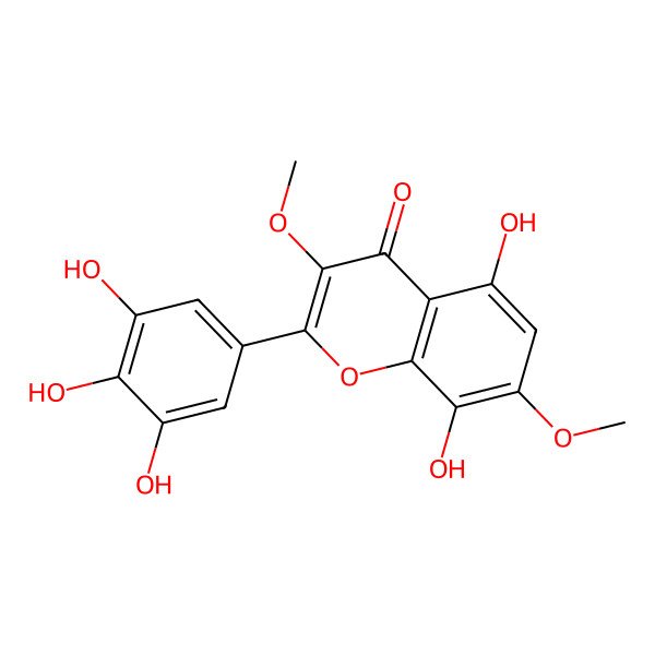 2D Structure of 5,8,3',4',5'-Pentahydroxy-3,7-dimethoxyflavone 2D Structure of 5,8,3',4',5'-Pentahydroxy-3,7-dimethoxyflavone
