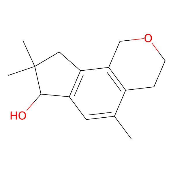 2D Structure of 5,8,8-trimethyl-3,4,7,9-tetrahydro-1H-cyclopenta[h]isochromen-7-ol