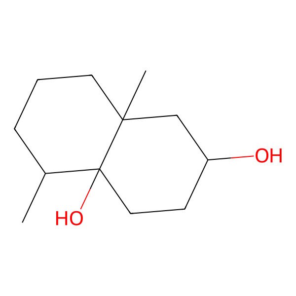 2D Structure of 5,8a-Dimethyl-1,2,3,4,5,6,7,8-octahydronaphthalene-2,4a-diol