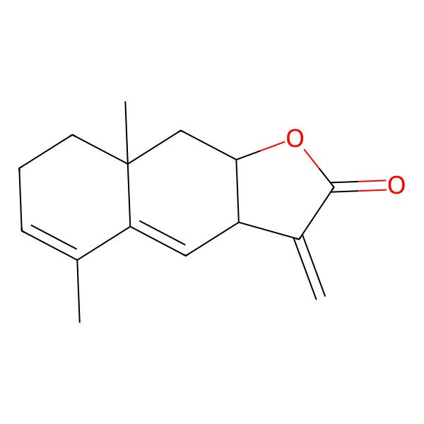 2D Structure of 5,8a-Dimethyl-3-methylene-3a,7,8,8a,9,9a-hexahydro-3h-naphtho[2,3-b]furan-2-one