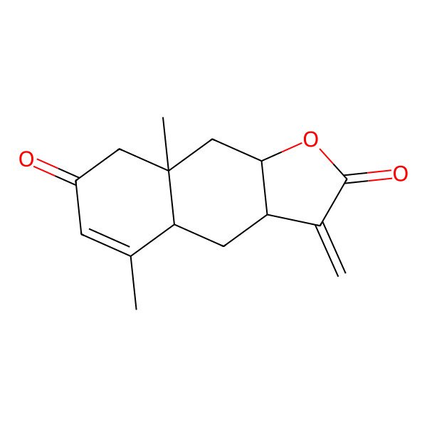 2D Structure of 5,8a-Dimethyl-3-methylidene-3a,4,4a,8,9,9a-hexahydrobenzo[f][1]benzofuran-2,7-dione