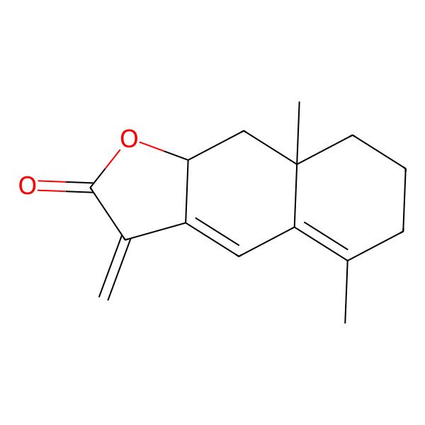 2D Structure of 5,8a-dimethyl-3-methylidene-7,8,9,9a-tetrahydro-6H-benzo[f][1]benzofuran-2-one