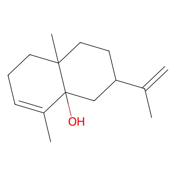 2D Structure of 5,8a-Dimethyl-3-prop-1-en-2-yl-1,2,3,4,7,8-hexahydronaphthalen-4a-ol