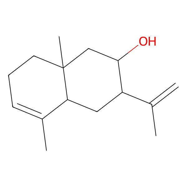 2D Structure of 5,8a-dimethyl-3-prop-1-en-2-yl-2,3,4,4a,7,8-hexahydro-1H-naphthalen-2-ol 2D Structure of 5,8a-dimethyl-3-prop-1-en-2-yl-2,3,4,4a,7,8-hexahydro-1H-naphthalen-2-ol